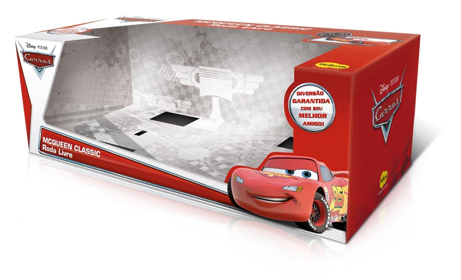 Embalagem window box e Insert Exclusivo McQueen Classic Roda Livre
