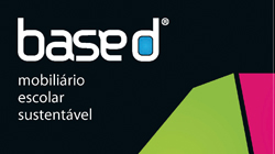 Marca, Design Promocional e Sistema Expositivo de Mobiliário Escolar Sustentável Base D