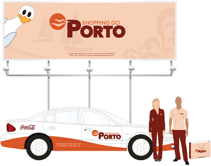 Aplicações de marca do Shopping do Porto